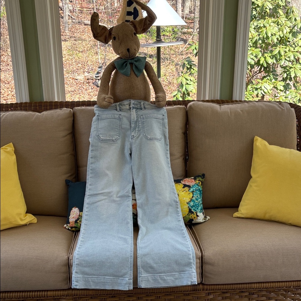 Faherty Light Wash Blue Wide Leg Jeans